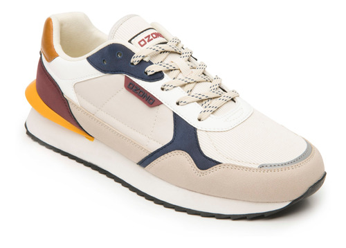 Sneaker Capa De Ozono Para Hombre Estilo 600801 Beige-café