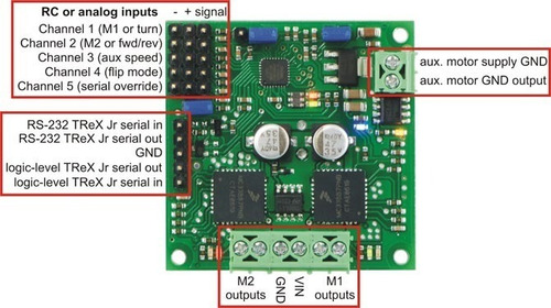Imagen 3 de 4 de Controlador Dual Pololu Para Motores Dc Trex Jr