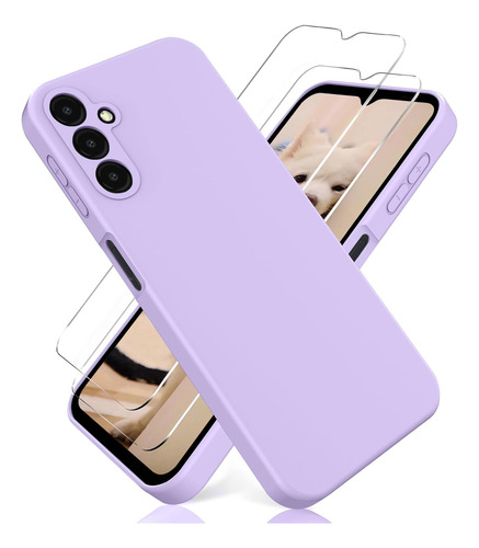 Funda Silicona Líquida Tpu Carcasa Para Galaxy A15+mica Púrpura Samsung Galaxy A15 4g/5g