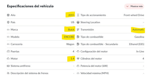 Computadora Motor Buick Encore 2015 1.4 Autom 12656958 Abrl (Usado)