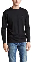 Comprar Playera Lacoste Basica Elegante Negro Logo Lacoste Lateral N