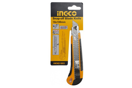 Trincheta Cutter 18mm Ingco Con 1 Hoja Hkns1803