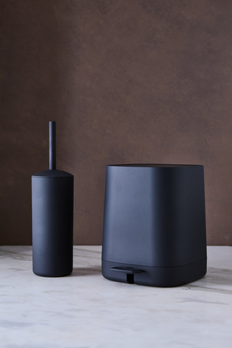 Cepillo Escobilla Limpia Inodoro Paris Black Con Base