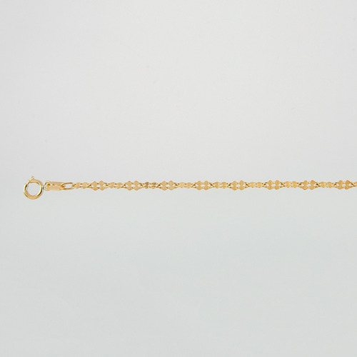 Pulsera Mujer Trebol 2mm Plata Baño Oro 24k Duodeluxejoyas®