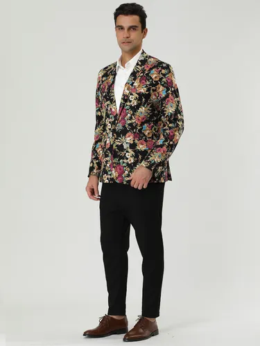 Traje hombre estampado floral sale