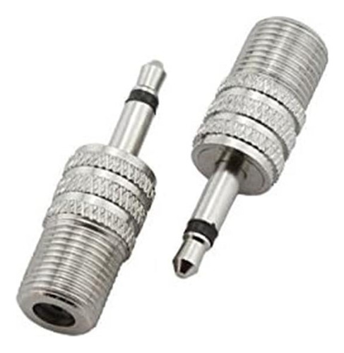 Esperrado 2 Pcs F-type Hembra Con Audio Mono Mono De 3,5 Mm