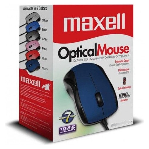 Mouse Maxell Óptico Usb Pc Mac Laptop Ergonómico Confortable