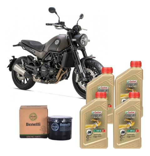 Kit Service Benelli Leoncino 500 Aceite 10w50 4t + Filtro