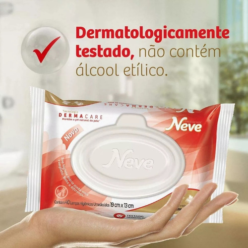 Lenços Umedecidos Neve Toque Da Seda Pacote C/48 Unidades
