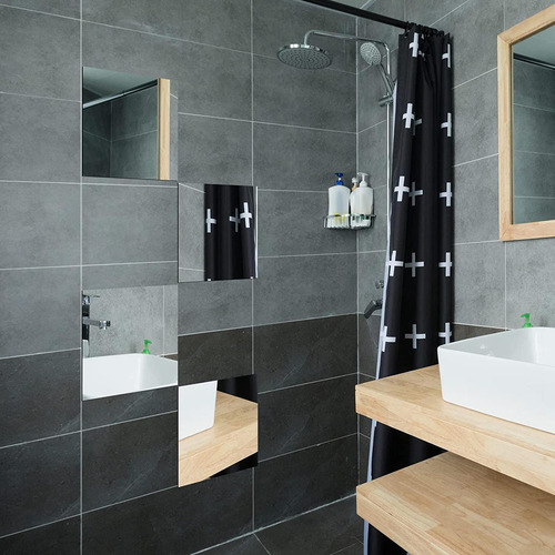 2 X 4x Azulejos De Espejo De Pared Cuadrados Adhesivo