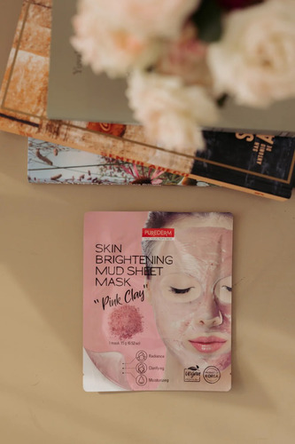 Mascara Purederm Skin Brightening Mud Sheet Mask  Pink Clay Tipo De Piel Todo Tipo De Piel
