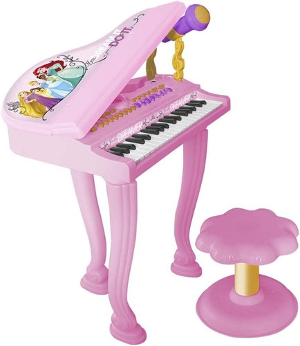 Piano Cola Con Banqueta Disney Princesas Nikko 5299