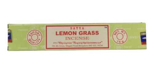 Incenso Nag Champa Satya Lemon Grass Massala 1cx 15gr Full