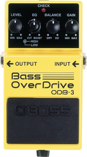 Pedal Compacto P/bajo Bass Overdrive Boss Odb-3