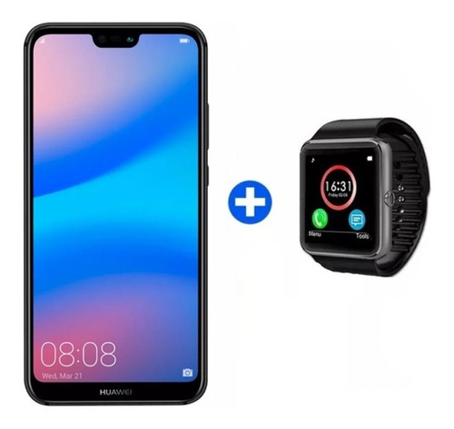 Huawei P20 Lite + Smartwatch - Gtia Oficial Black Dog