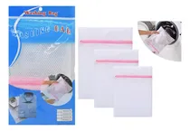 Comprar 3 Set Bolsa Malla Fina Lavar Ropa Lavadora Prendas Delicadas