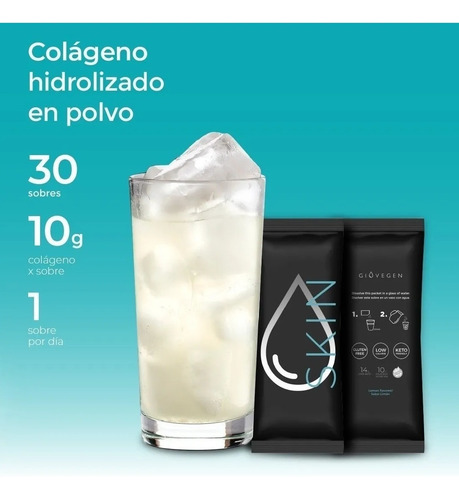 Imagen 7 de 7 de Giovegen Skin + Hair - Colágeno Hidrolizado Bebible