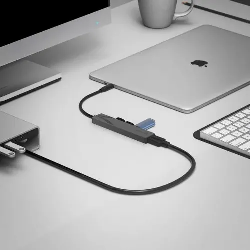 Hub Usb-c Sabrent Multipuerto Con Fuente Y 3 Puertos