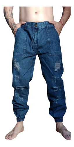 Pantalón Jeans Hombre Jogger Toscan 
