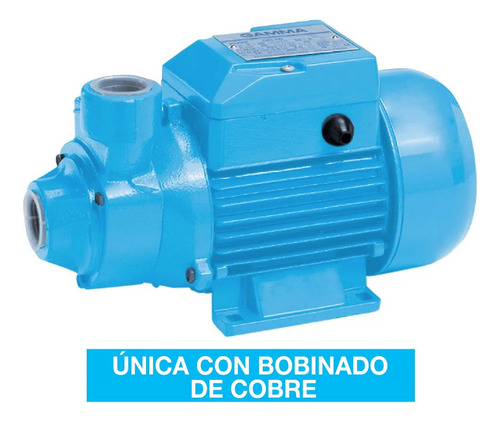 Bomba Periferica Gamma G2763ar 1/2 Hp 40l/20m 2850rpm Color Celeste