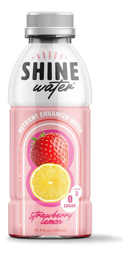 Shine Water  The New Hydration  - Vitamina D De Fresa Y Limó