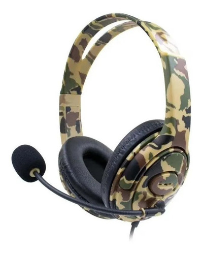 Fone Ouvido Camuflado Headset Gamer Rgb Led Pc Xbox One Ps4