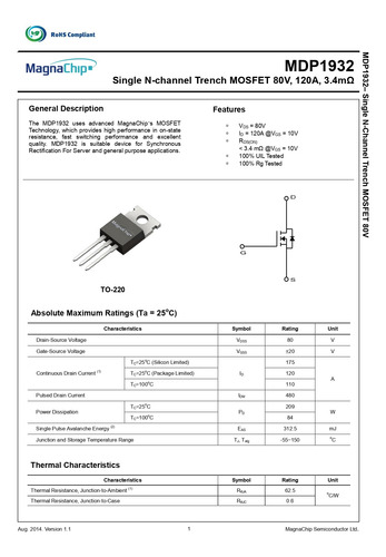 Chip Mdp 1932 Pack X4 Mosfet 80v, 120a, 3.4m Magna Chip