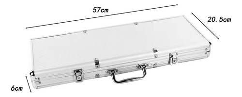 Estuche De Aluminio Premium Para Chips Para Viajes Y Plata