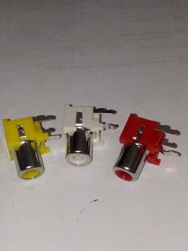 Conector Jack Rca Para Modulo Som Kit Com 3 Peças