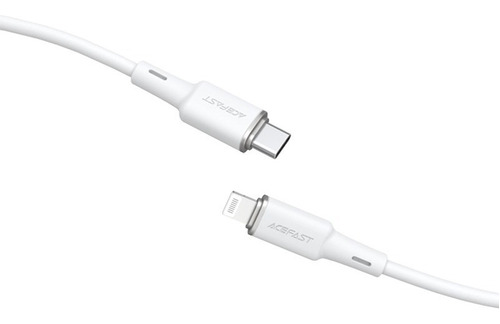 Cable Usb-c A Lightning, Mfi, Acefast C2-01 Silicona Color Blanco