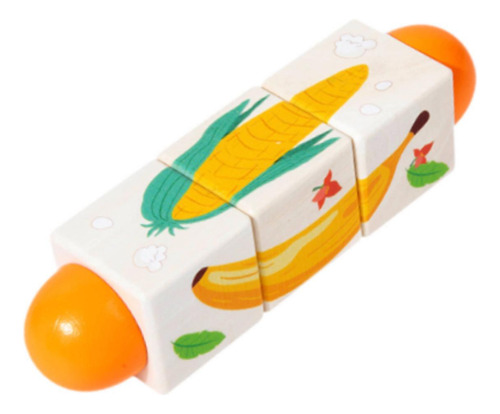 Twist De Madera Toy Brain Teaser Padre Frutas Verduras