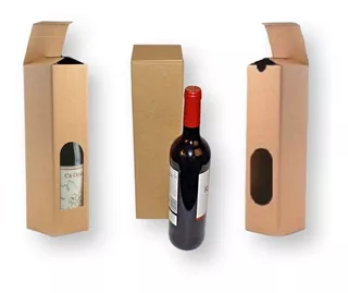 Cajas Cartón De Botella Para Vino / Pisco Pack 20u *envios