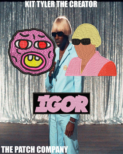 Kit Pack Set 3 Parches Bordados Tyler The Creator Igor Rosa Bordado
