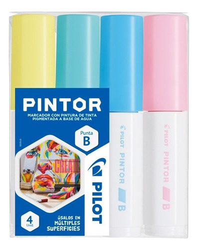 Set Marcador Pilot Pintor Pastel - Punta Biselada