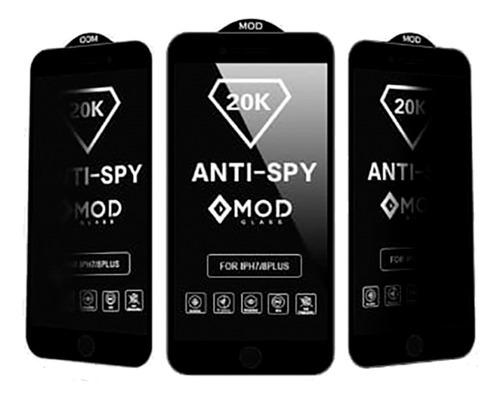 Mica De iPhone 7 Plus Antiespía Black Edition 20k Antishock