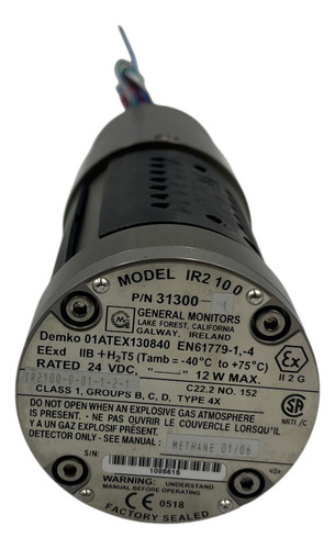 Detector De Gás General Monitors Ir2100 31300-1 24vdc 12w