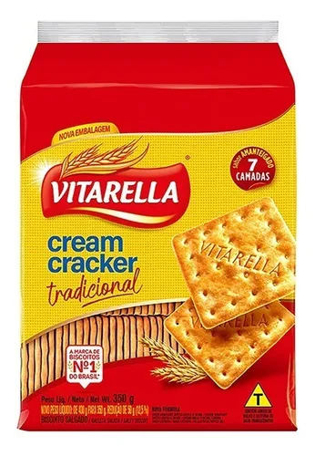comprar Biscoito Cream Cracker Tradicional Vitarella Pacote 350g