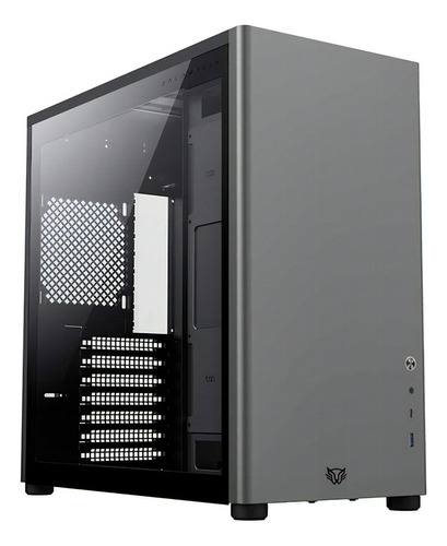 Gabinete Gamer Balam Rush Eris Special Gm985 Media Torre Cristal Templado Gris Br-935654