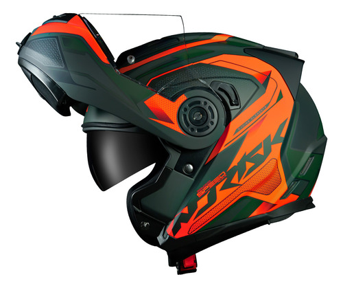 Capacete Norisk Ff345 Route Speedmax Verde/laranja-fosco