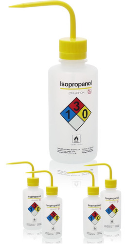 4 Botellas De Lavado De Isopropanol, Vol. 500ml (17oz),...