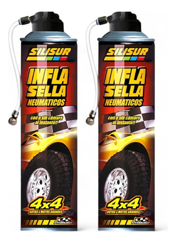 Infla Sella Neumaticos De 4x4 Silisur Emergencia 490 Cm3 X2