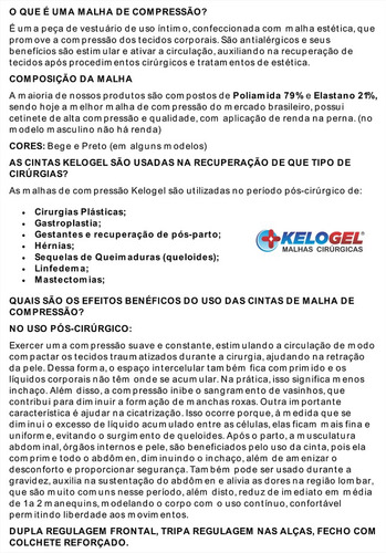 Sutiã Alça Larga Com Colchete E Renda Cor Preto Kelogel