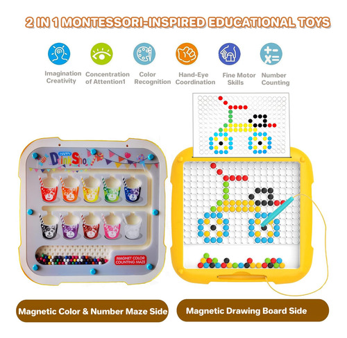 Laberinto Magnético De Colores Y Números Juguetes Montessori