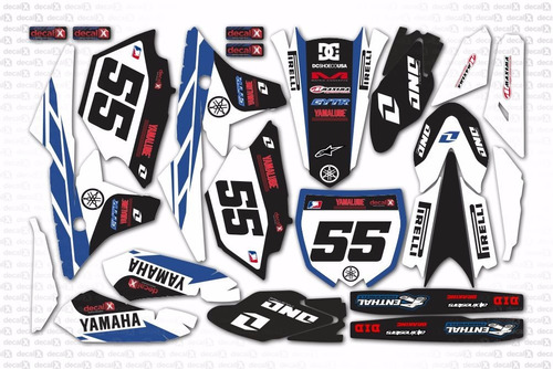 Kit Adesivo Trilha Compatível Yamaha Yz 250 450 2014 Mt023