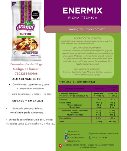 Enermix Granut Mix (12 Piezas)