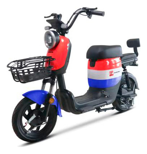 Moto Scooter Elétrica 600w Baoshima Q5 Cor Vermelho-azul