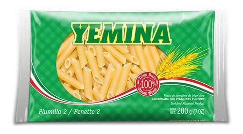  Pack De 24 Sopas Para Pasta Yemina  Plumilla #2  200 Gr