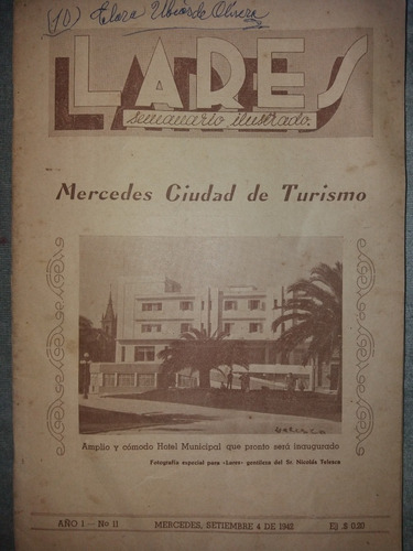 Revista Lares Mercedes 1942 Personas Actualidades Social 