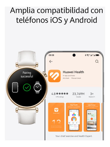 Smartwatch, Huawei, Watch Gt 4 41mm,design Geométrico,branco