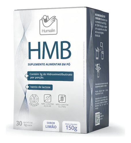 Suplemento Hmb Cx 30/5 g, sabor a limón Humalin